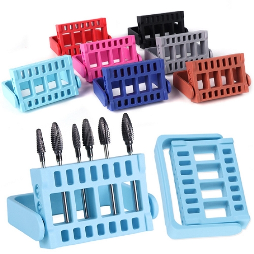 1pcs Nail Drill Display Holder 16 Holes Adjustable Grinding Head Bit Shelf Acrylic Storage Box Manicure Accessories Tool