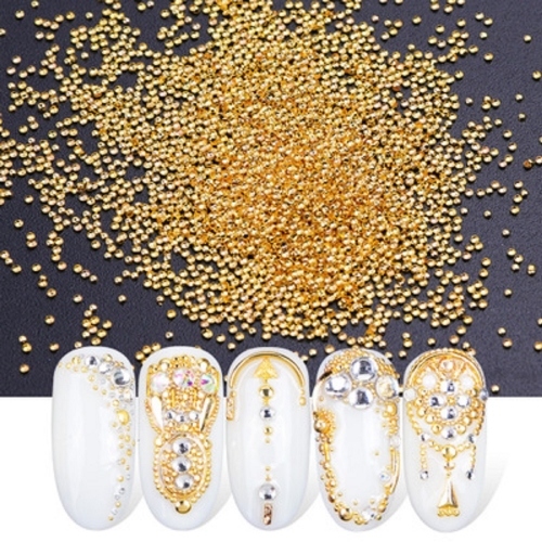 1 Pack Mix Size Caviar Gold Silver Metal Rivets Strass Nail Art Decorations Glitter Flat Back Studs Charms 3D Accessories