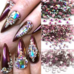 1 bag Mixed 3D Rhinestones Nail Art Decorations Crystal Gems Jewelry Gold AB Shiny Stones Charm Glass Manicure Accessories