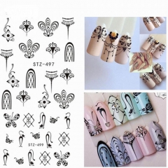 1pcs Jewelry Necklace Water Transfer Nail Art Sticker Stamping Decor Manicure Decal nail Art Transfer Sticker Decals Nail Accessorie