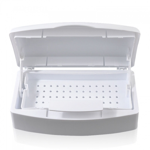 1pcs Sterilizer Tray Box Alcohol Disinfection Box Salon Nail Metal Tools Disinfector Manicure Implement Tool Disinfection Tray