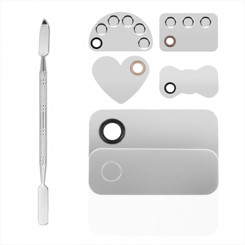 Makeup Palette Stainless Steel Rod for Mixing Foundation Eyeshadow Multifunction Drawing Painting Color Board Nail Art Tools