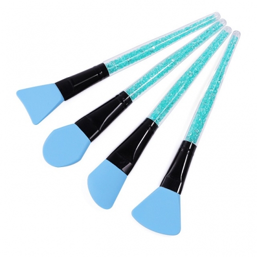 4Pcs/Set of DIY Facial Mask Brush Mud Mixed Facial Foundation Multifunctional Nail Brush With Flash Diamond