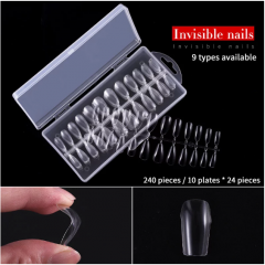 240pcs/box Transparent False Nail Art Tips 240 Tips French Artificial Acrylic UV Gel Fake Nails DIY Designs Manicure Tools