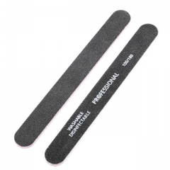 1pcs Black Straight Emery Sanding Nail File 100/180