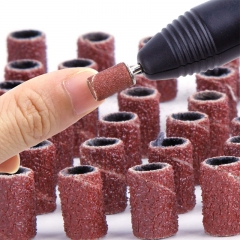 100pcs/set 80#120#180# Size Nail Sand Ring for Nail Drill Manicure Drill Bit Sand Ring Circle