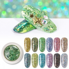 Irregular Confetti Sequins Acrylic Tips Paillette Spangle Nail Art Decoration Laser Nail Glitter