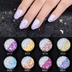 1jar UV Color Changing Paint Sequins Sunlight Mix Sizes Change Color Glitter Nail Flakes Powder