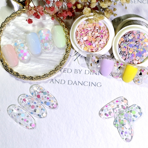 Mix Colors Circular Shining Mirror Sequin Bbubble Nail Glitters Nail Art Sequins