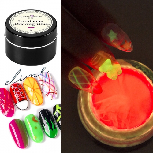Private Label Pulling Silk Spider Drawing Wire Line Glow In Dark UV Nail Gel Polish