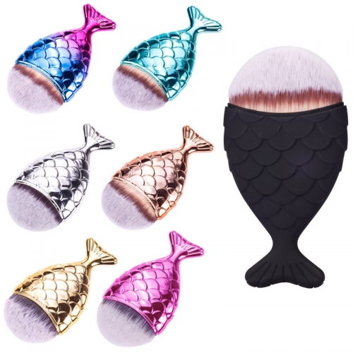 7 Colors Mermaid Tail Designs Make Up Brush Beauty Foundation Glitter Makeup Brush