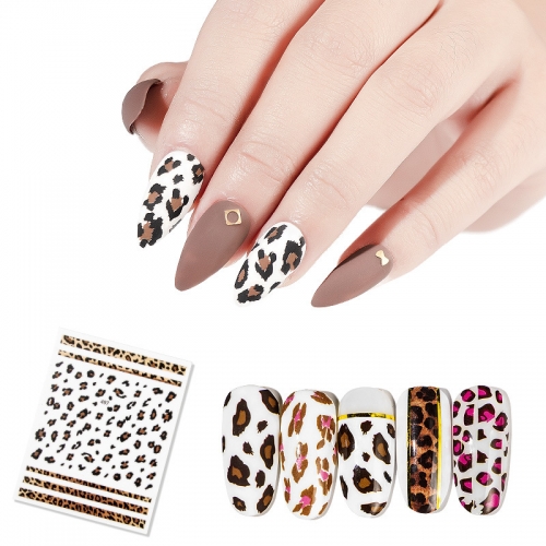 1Pcs Leopard Designs Self Adhesive Nail Art Decal Sticker