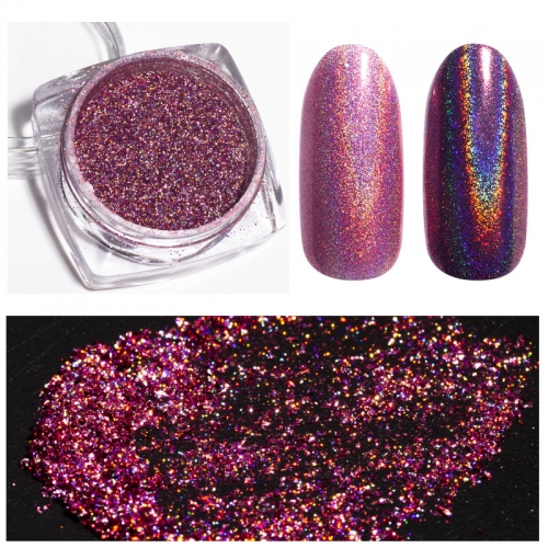 Pink & Blue Tiny Holographic Laser Nail Glitter Powder