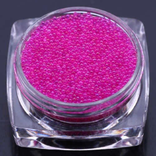 12 Colors/set Plastic Nail Pearls 3D Nail Art Decoration 0.8mm Mini Nail Caviar