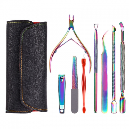 Nail Art Manicure Tool Sets Portable Nails Tools Stainless Steel Nail Clipper Symphony Steel Push Cut Manicure Nail Tool Set