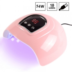 LED UV Lamp 54w Large Space Dual Light Source UV Nail Lamp LED Light Therapy Machine Professional Nail Dryer