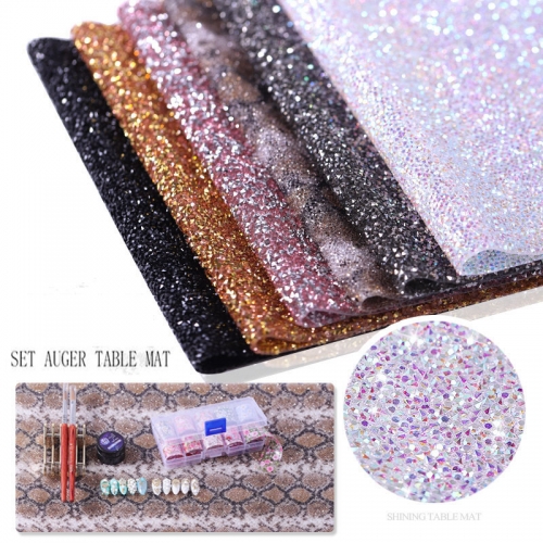 Nail Art Table Mat Salon Practice Cushion Diamond Scrub Manicure Hand Pillow Foldable Washable Mat Glitter Starfish Snowflake