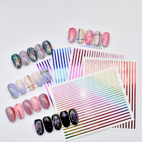 Wholesale 3D Laser Stripe Tape Line Nail Sticker Nail Art Decoration