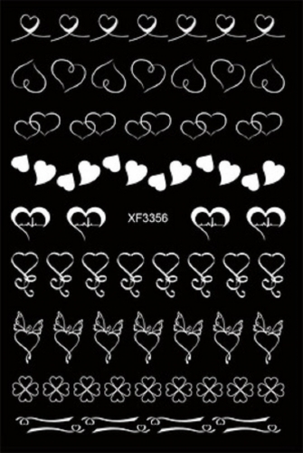 Love Heart Nail Art 3D Manicure Applique Nail Stickers for Nail Decora