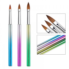 3Pcs/set Sculpture Nail Brush Set Color Painting Pen Drawing Carving Brushes Extension Nail Gel Polish Manicure Brush Nail Art Tools