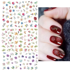 1sheet Leopard Flower Bee Lion Tiger Decoration Gel Nail Sticker Decals