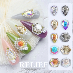 1 Pcs Nail Art Rhinestones Crystal Stones Lucky Stone Nail Gems 3D Glitters DIY Decorations Manicure