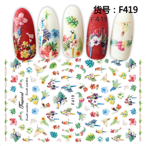 1Pcs 3D Back Glue Nail Decal Nail Sticker Nail Decoration Nail Art Nail Tool Nail Ornament