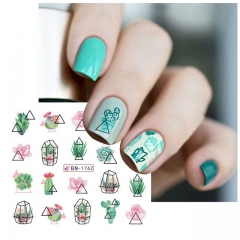 12Pcs/set Nail Sticker Spring/Summer Floral Small Floral Butterfly Fresh Watermark Nail Sticker