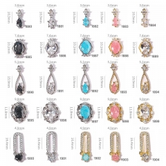 1Pcs 3D Metal Zircon Nail Art Jewelry Japanese Nail Decorations High Quality Crystal Manicure Diamond Charms