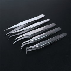 1Pcs Precise Flower Tweezers Stainless Forceps for Eyebrows Eyelash Extension Clips Trimmer Curler Makeup Tool Nail Art