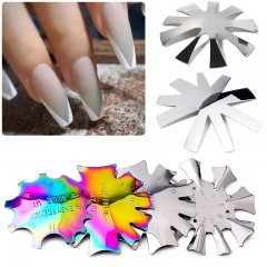 1Pcs Multi-Size Nail Stencils For Manicure  Stainless Steel French Template Tools For DIY Nails Decoration