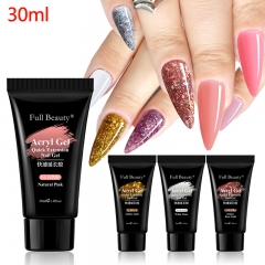 1pcs Poly Extension Nail Gel Kit Quick Building Crystal Clear Gel Polish UV Bulider Nail Acrylic Forms Tips Manicure