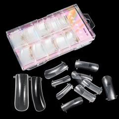 100Pcs /Box Quick Building False Nail Forms Model Crystal Soft Gel Extension Nail Mold Tips