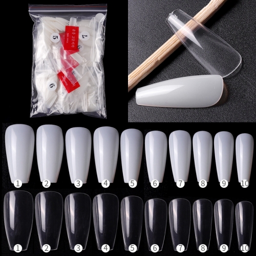 500 Pcs/bag Fake Nail Gradeint Natural UV Gel Salon Acrylic French Nails Short Length Manicure Design Set DIY Tool 