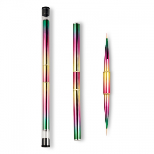 1pcs Double Head Liner Nail Brush Rainbow Nail Drawing Pen For Nail Art Salon