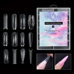 120 Pcs/Set Transparent Fake Nail Form For DIY Art Decoration Fashion Plastic Nails Accessories For Manicure