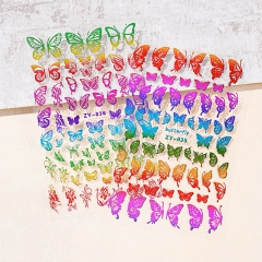 1Pcs Colorful Butterfly Series Stickers Flies Nail Art Gel Stickers