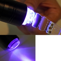 1Pcs New Fashion Nail Art Clear Jelly Stamper Silicone Head Nail Press Flashlight Lamp With Led