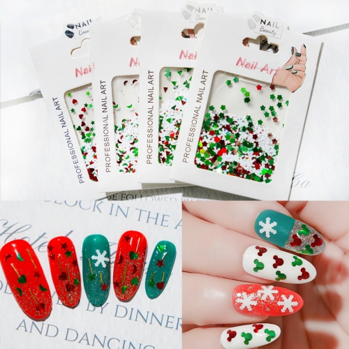 1 Pcs Snowflake Christmas Tree Nail Art Decorations Rhinestones Metal 3D Nail Alloy Jewelry