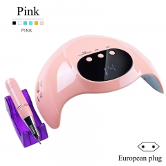 Pink European plug