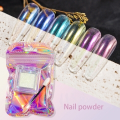 1Pcs Nail Art Aurora Powder Solid Magic Mirror Powder Glitter Wearing Nail Aurora Powder Nail Decoration