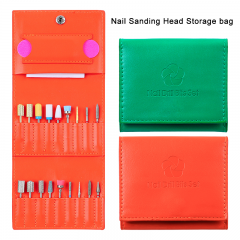 1set Nail Drill Sharpening Tool Display Organize Storage Bag Large Capacity Portable Sharpening Head Save Nail Tools