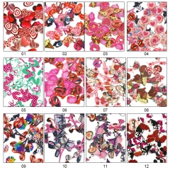 1 Pcs Sanit Valentine `s Day Theme Simulation Wood Pulp Slices Sequins Red Mouth,Heart Nail Art Wood Pulp Glitter Slices 