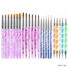 1 Set Nail Brush Set Phototherapy Pen Pull Pen Flower Pen Silicone Pen Point Drill Pen Crystal Pen Row Pen