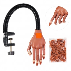 1set Manicure Practice Prosthetic Hand Flexible And Movable Model Mechanical Hand Nail Joint Hand Nail Delivery Piece