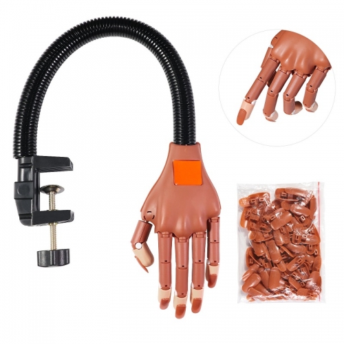 1set Manicure Practice Prosthetic Hand Flexible And Movable Model Mechanical Hand Nail Joint Hand Nail Delivery Piece