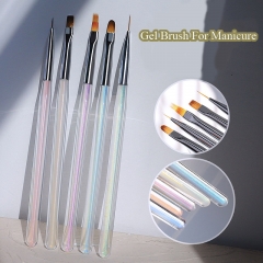 1 Pcs Nail Brush Gel Brush For Manicure Gel Extension Pen For Nail Polish Line Drawing Pen Nail Tool