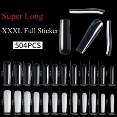 1bag Super Long XXXL Full Sticker Full Coverage False Nails Tip Sticker For Nails DIY Accessories And Tools All For Manicure