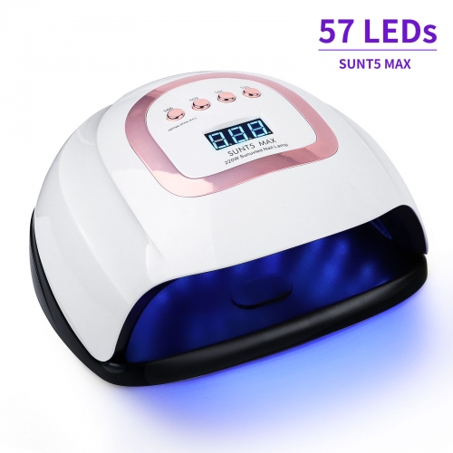 1Pcs New SUNT5MAX Lamp For Manicure 220W LED Lamp For Drying Nails Machine Gel Nail Polish Auto Sensing Nail Tools LCD Display