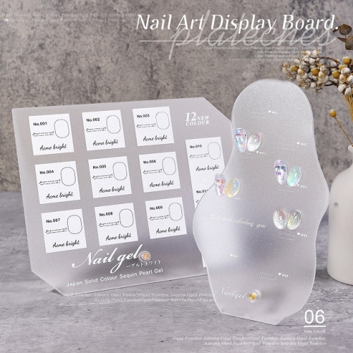 1 Pcs Fashion Nail Art Acrylic Multifunctional Display Stand Color Card Nail Polish Glue Sequin Display Plate  Design Nail Art Tools